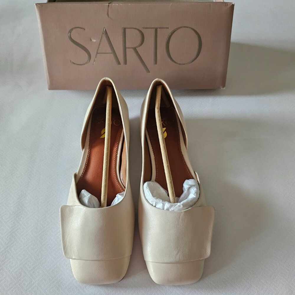 Franco Sarto Cream Leather Flats Women's 6M